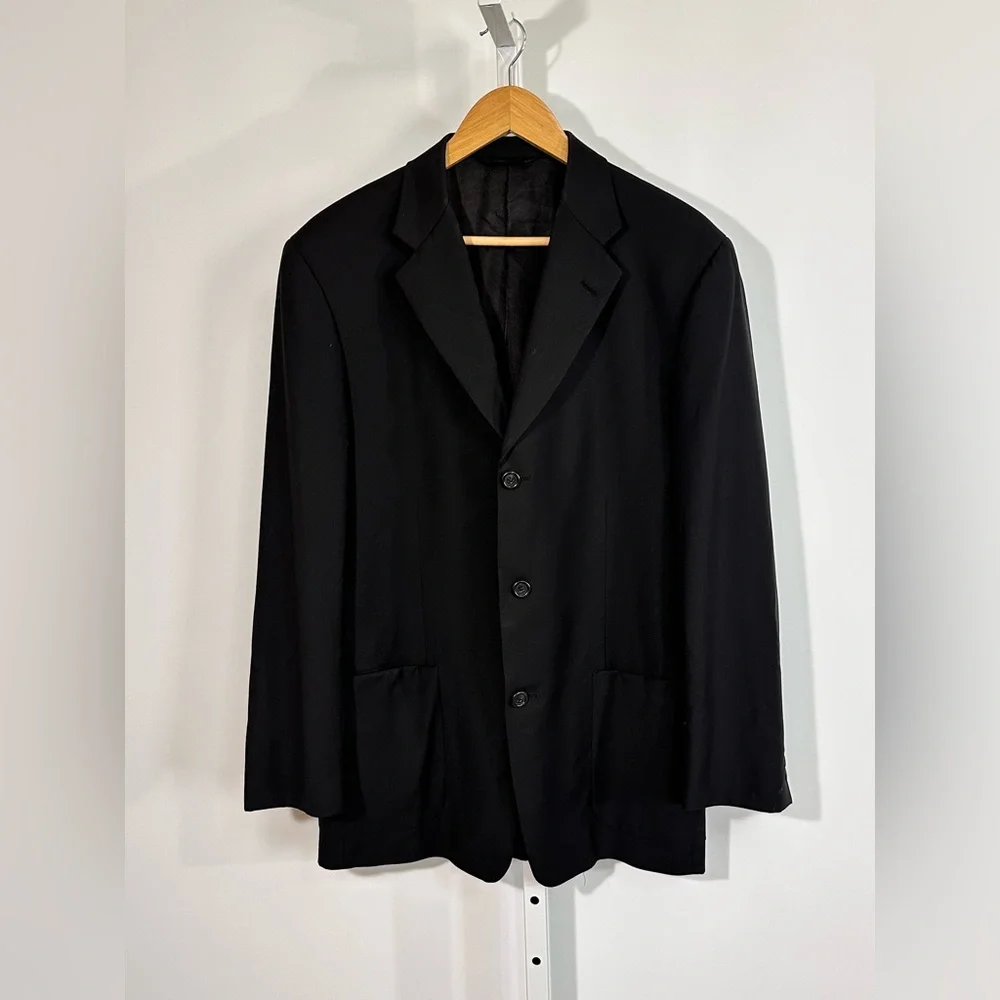 Burberry London Cambridge 100% Wool Blazer Sport Coat Men’s 40R Black USA Luxury